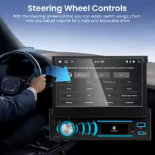 autoradio écran rétractable CARPLAY ANDROID AUTO