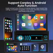 autoradio écran rétractable CARPLAY ANDROID AUTO
